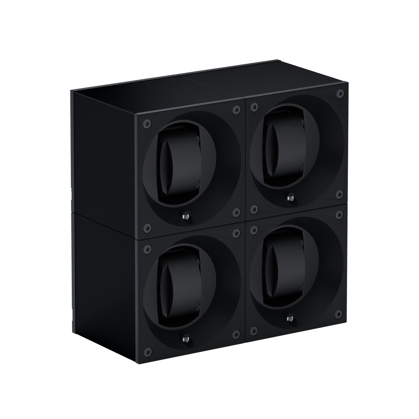 Automatic watch winder: Masterbox 4 watches Black Aluminum