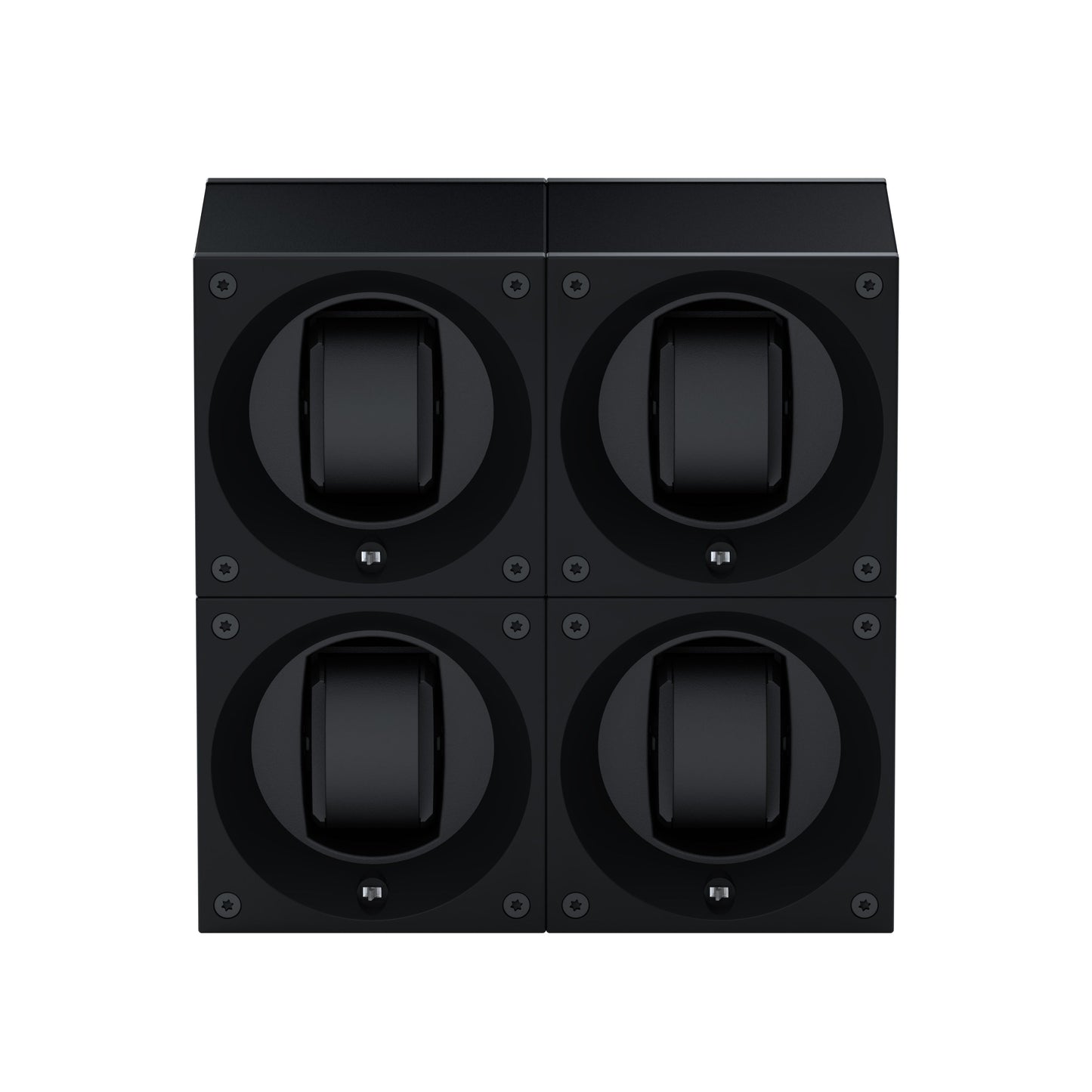 Masterbox 4 watches Black Aluminum: rotating case for automatic watches