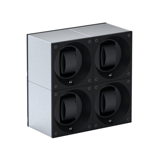 Automatic watch winder: Masterbox 4 watches Brushed Aluminum