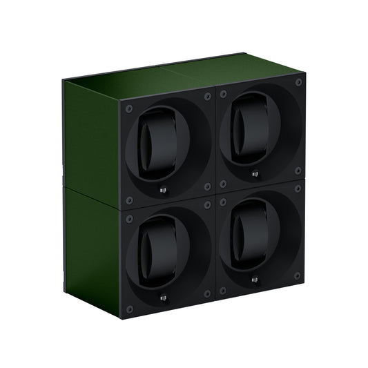 Automatic watch winder: Masterbox 4 watches Dark Green Aluminum