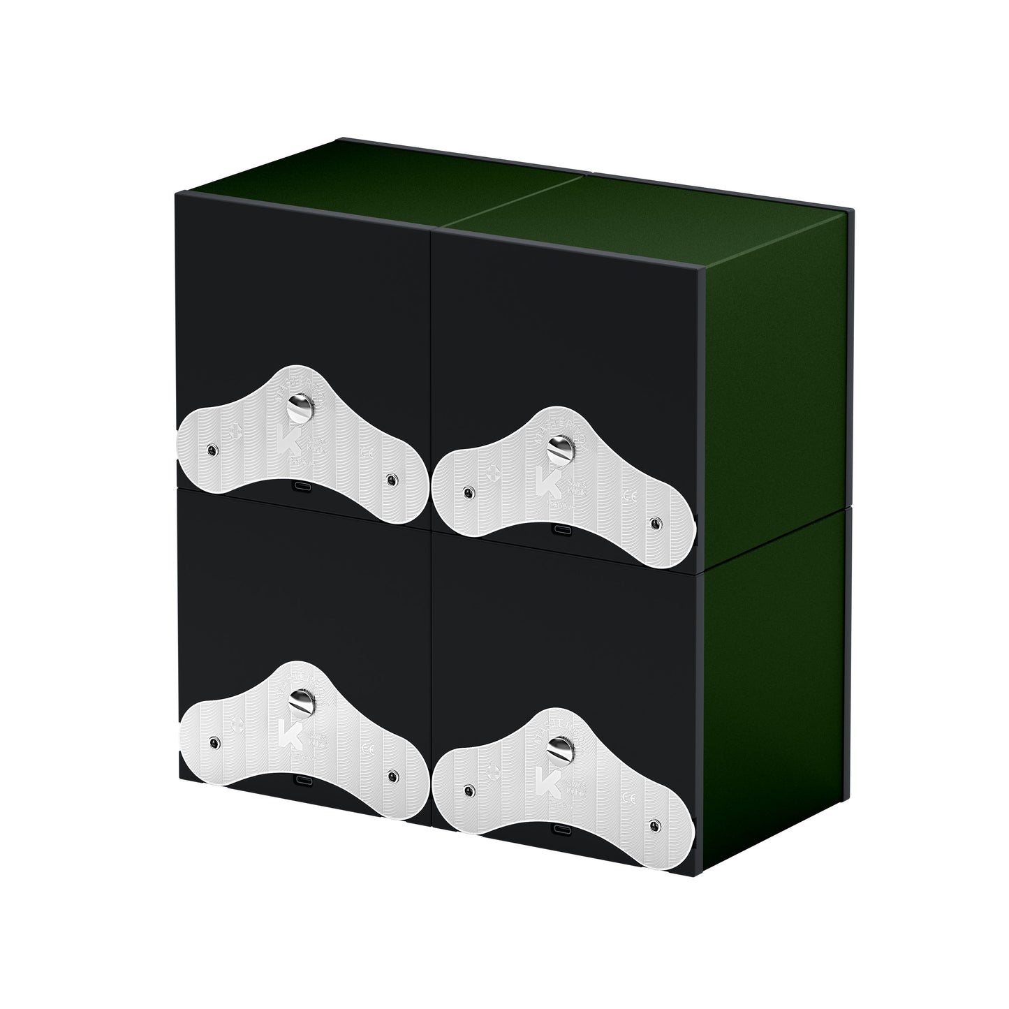 SwissKubik: Masterbox Aluminum Dark Green Automatic Watch Winder for 4 Watches