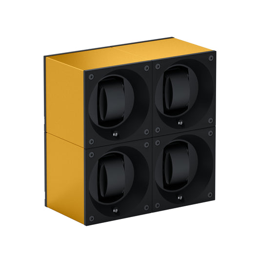 Automatic watch winder: Masterbox 4 watches Aluminum Gold