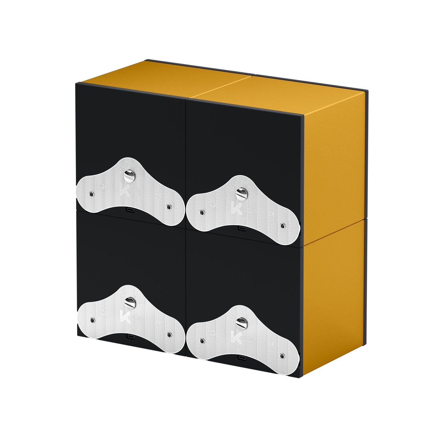SwissKubik: Masterbox Aluminum Gold automatic watch winder for 4 watches