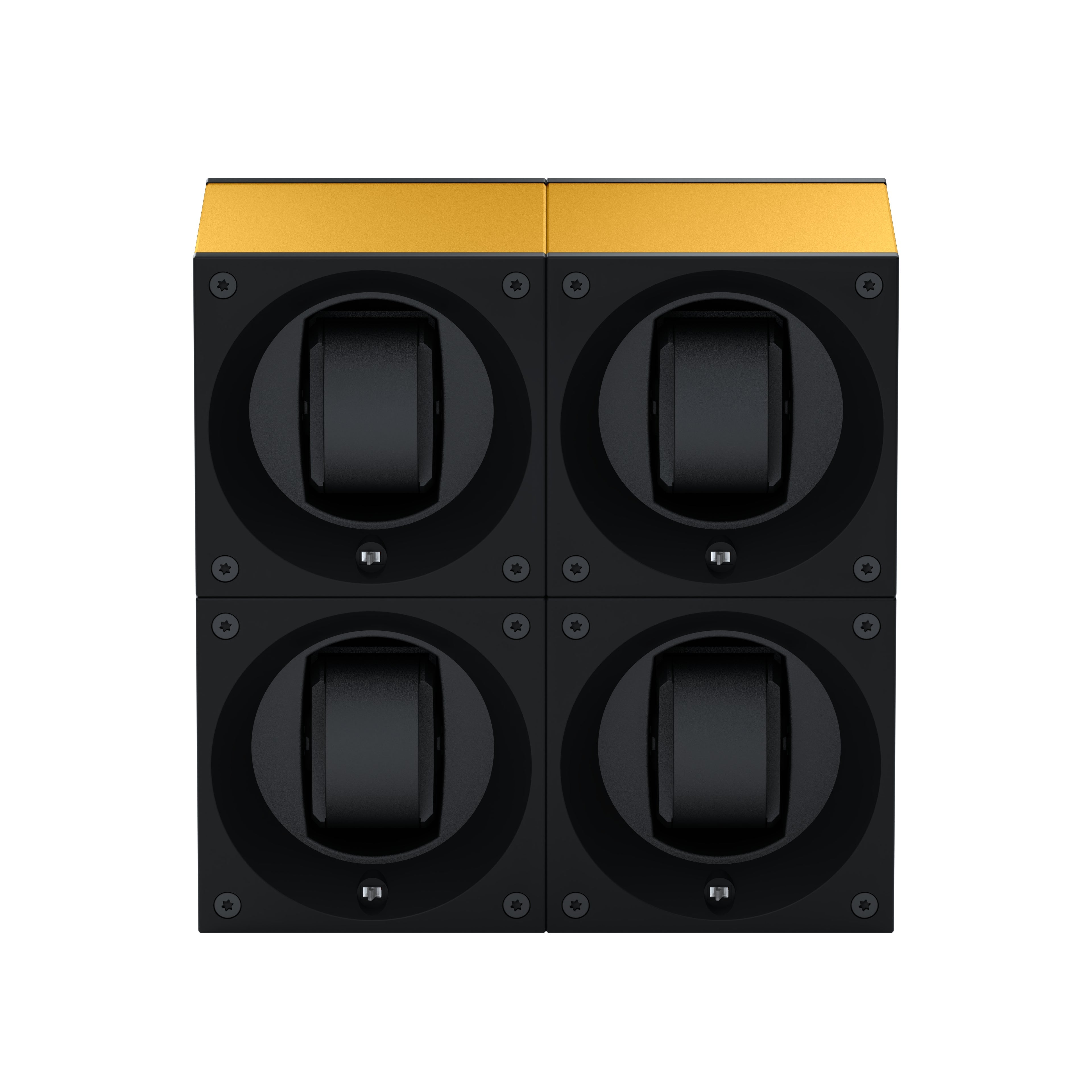 Masterbox 4 watches Aluminum Gold: rotating case for automatic watches