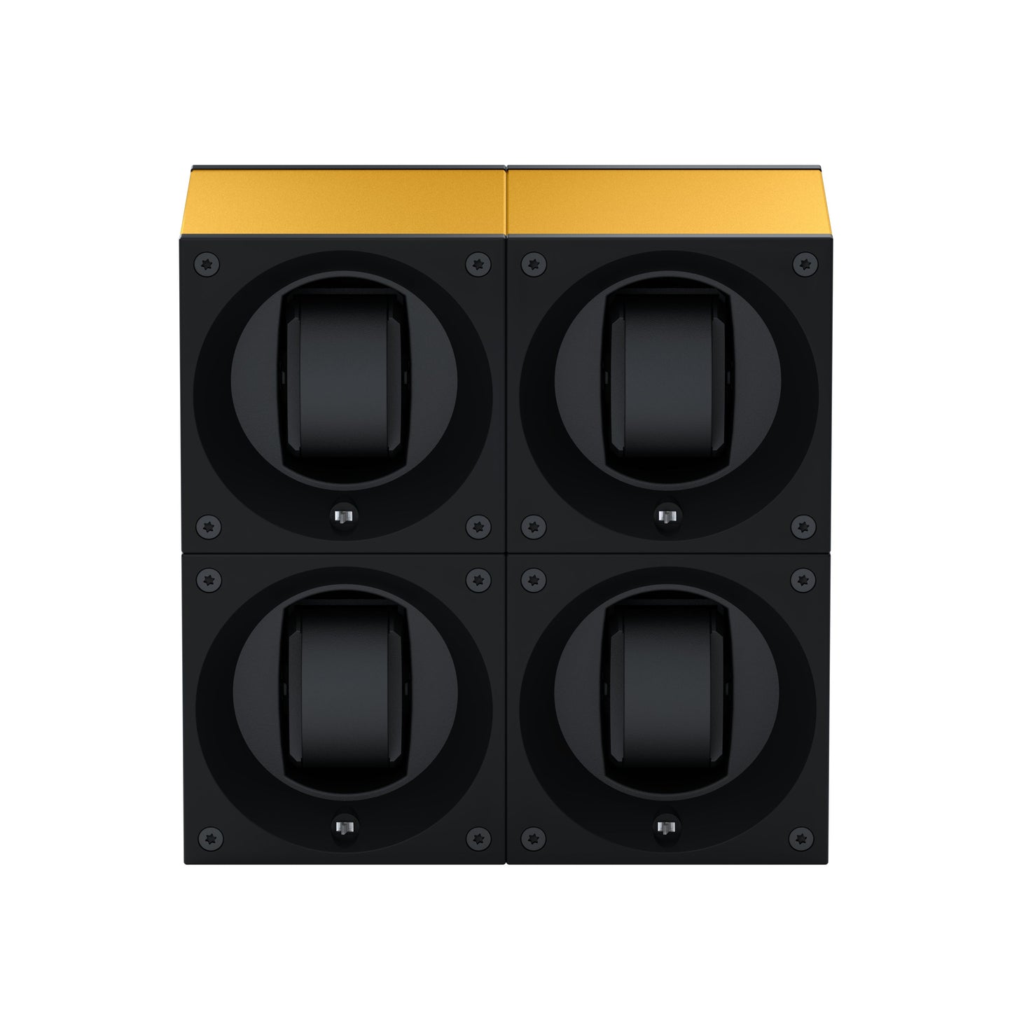 Masterbox 4 watches Aluminum Gold: rotating case for automatic watches