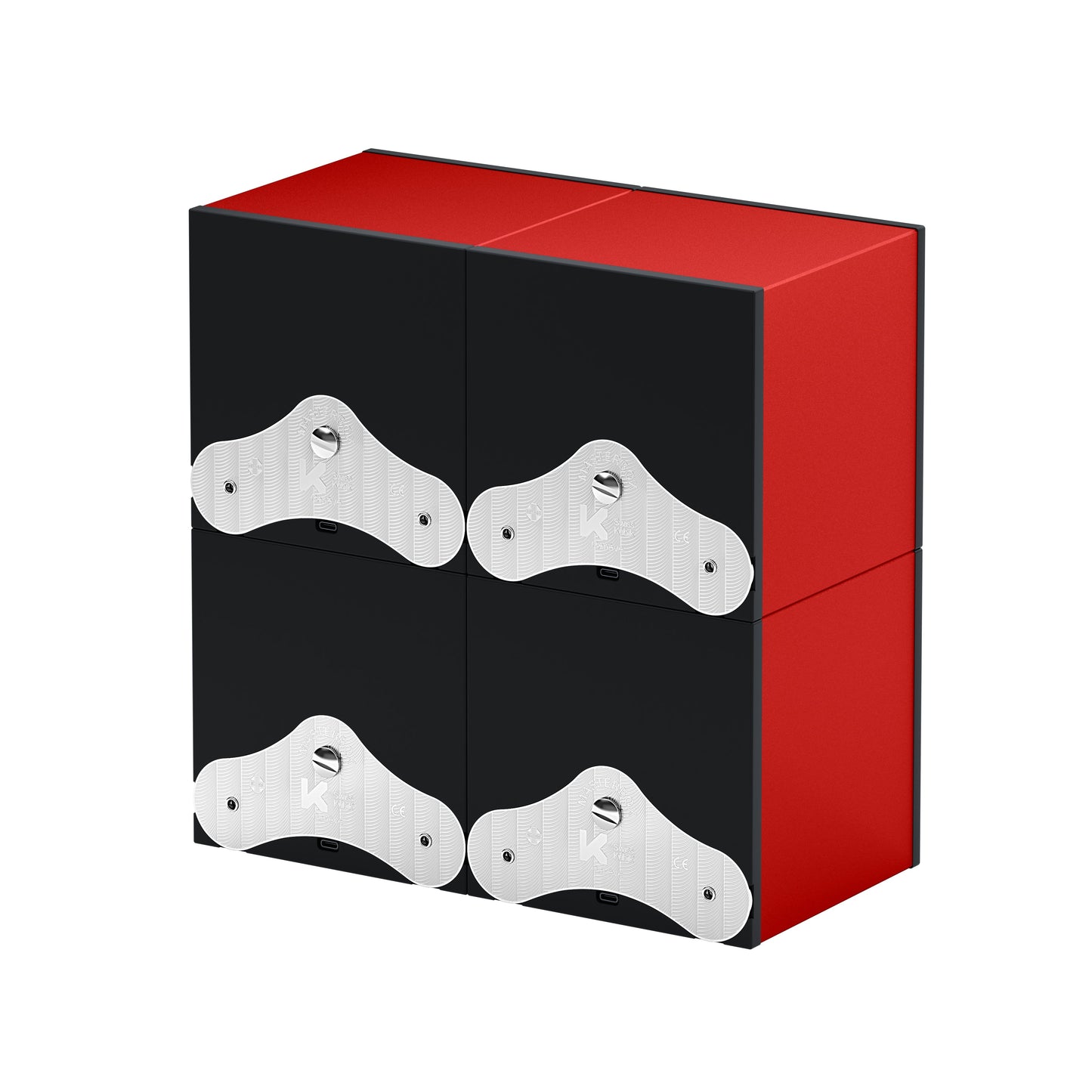 SwissKubik: Masterbox Aluminum Red automatic watch winder for 4 watches