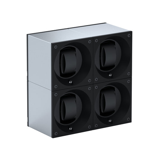 Automatic watch winder: Masterbox 4 watches Aluminum Silver
