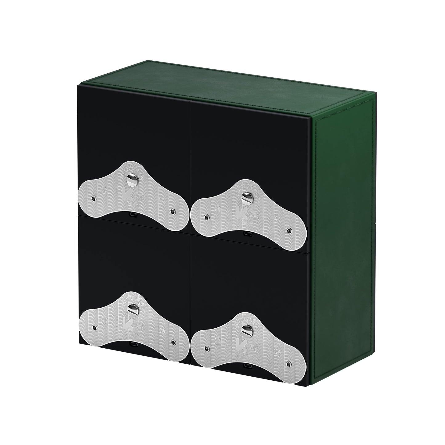 SwissKubik: Masterbox automatic watch winder Green Leather 4 watches