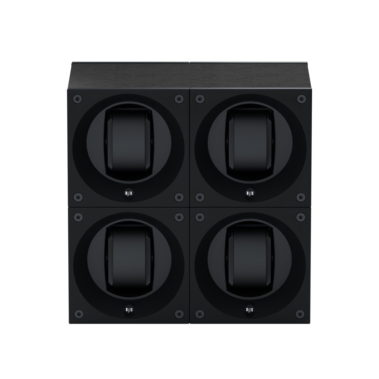 Masterbox 4 Black Wenge Wood Watches: Rotating Watch Box for Automatic Watches