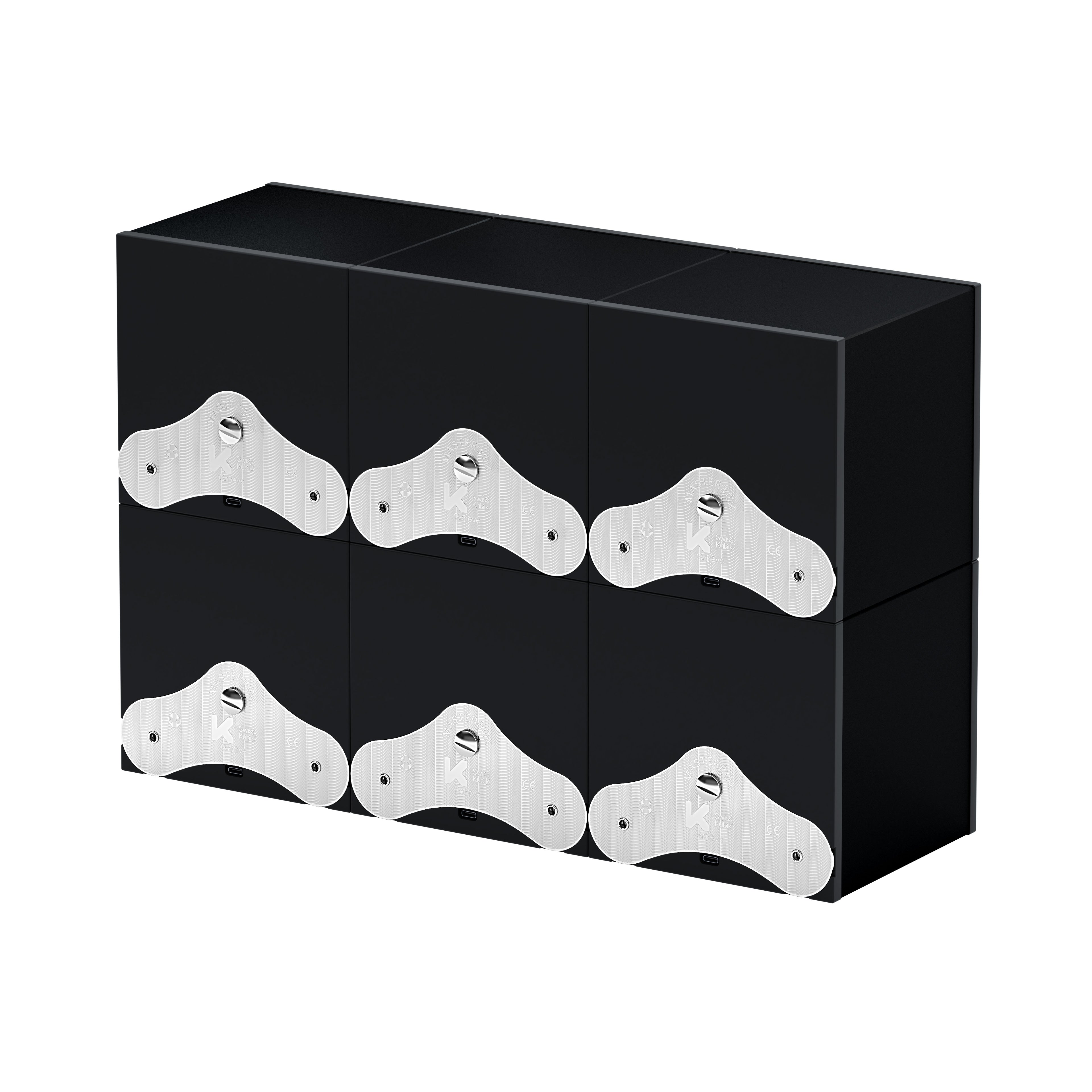 SwissKubik: Masterbox Aluminum Black automatic watch winder for 6 watches