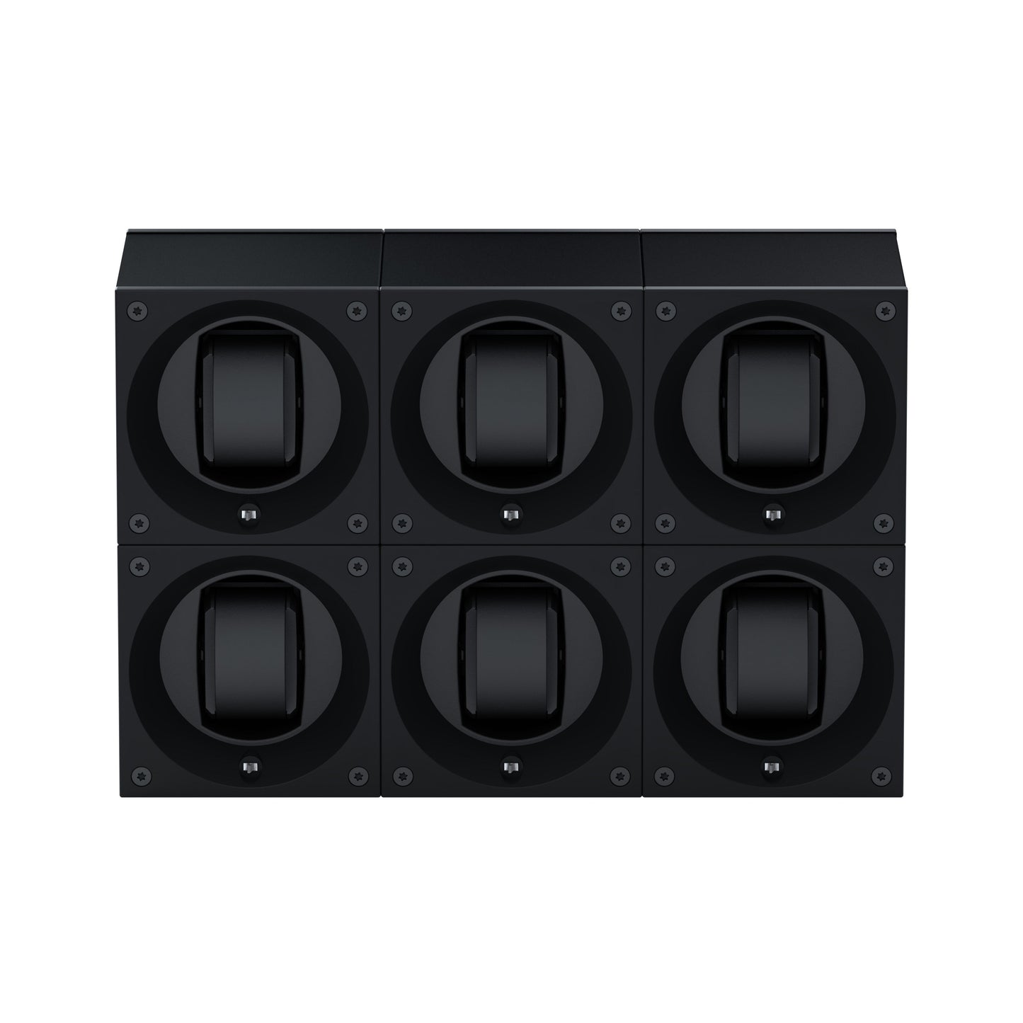 Masterbox 6 watches Black Aluminum: rotating case for automatic watches