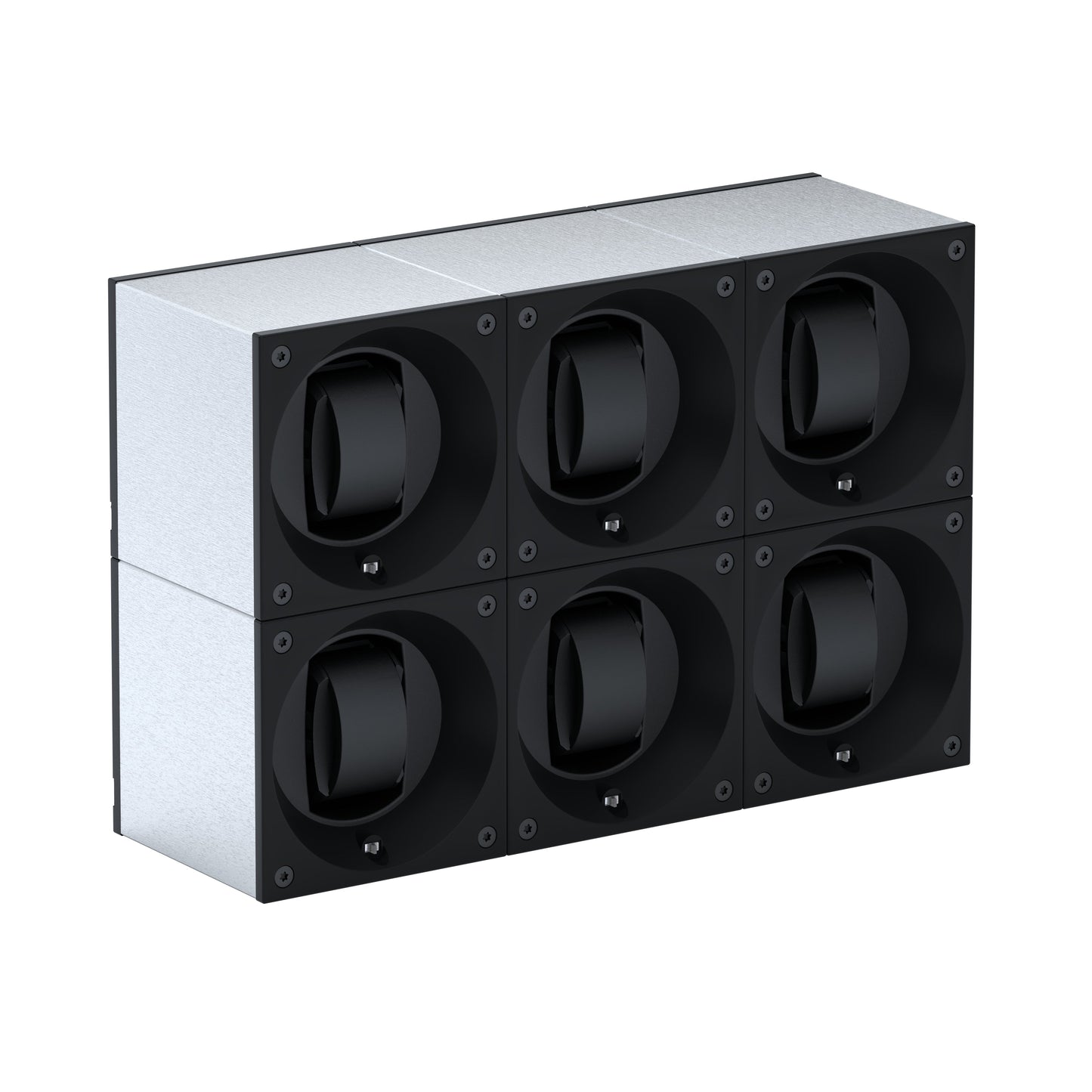 Automatic watch winder: Masterbox 6 watches Brushed Aluminum