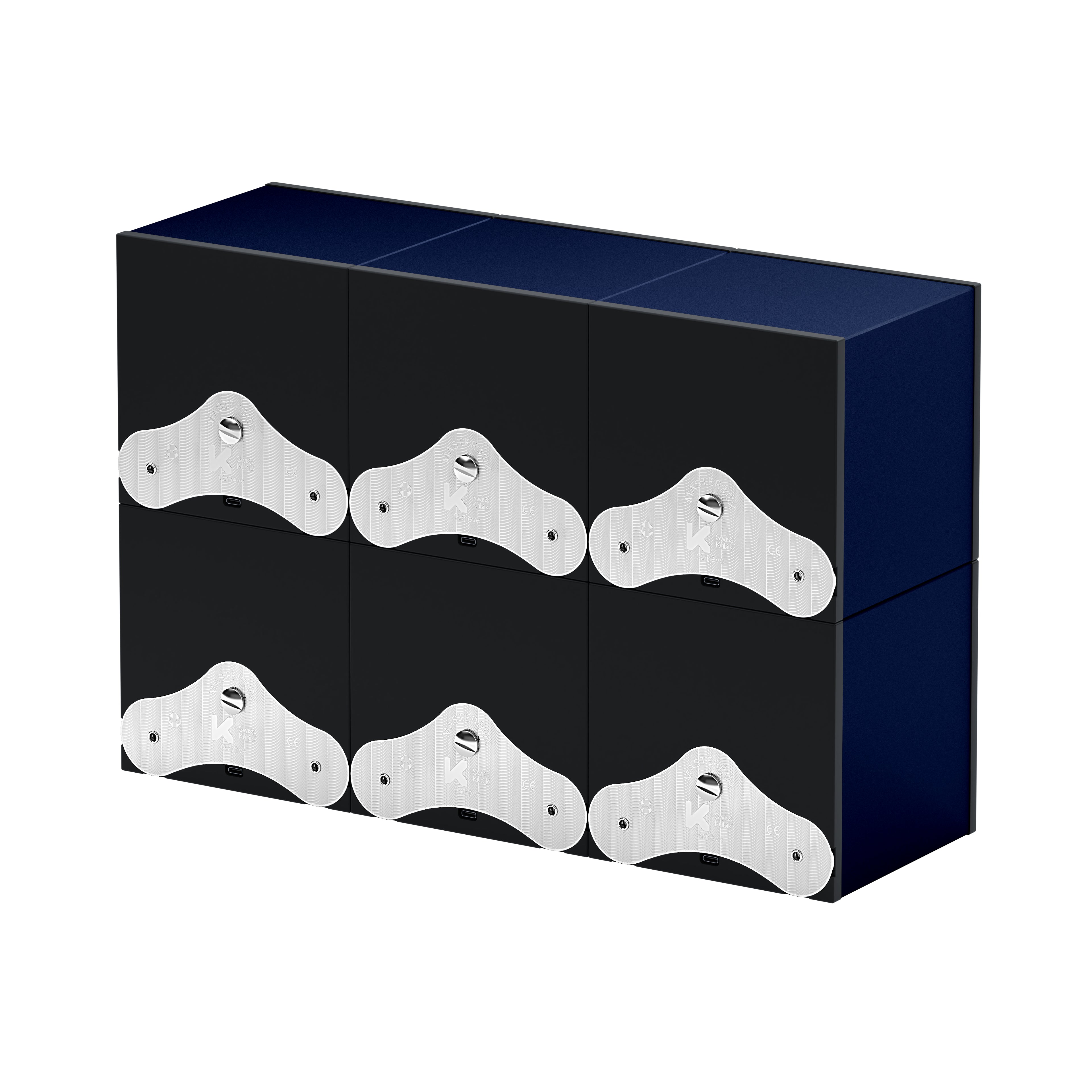 SwissKubik: Masterbox Aluminum Navy Blue Automatic Watch Winder for 6 Watches