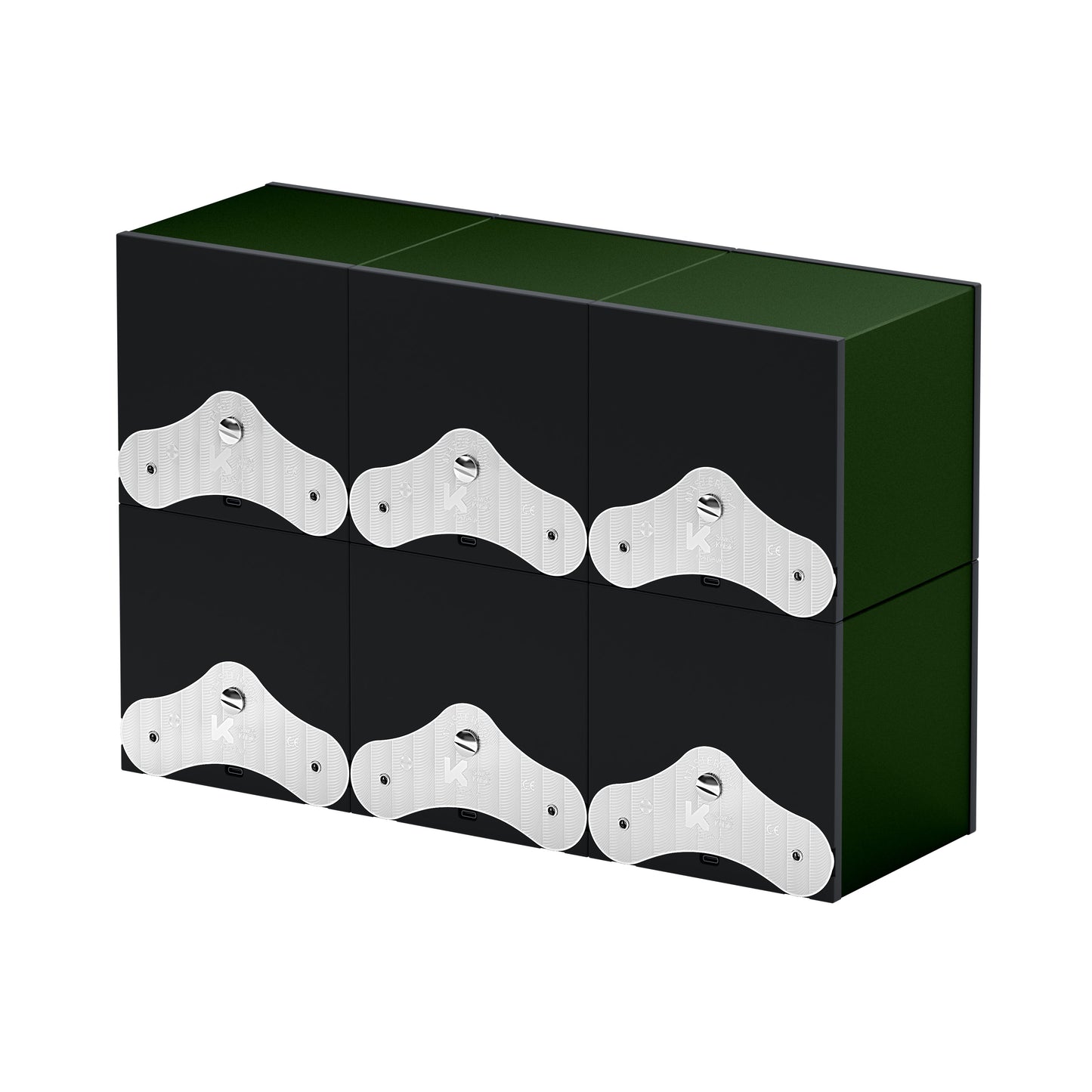 SwissKubik: Masterbox Aluminum Dark Green Automatic Watch Winder for 6 Watches