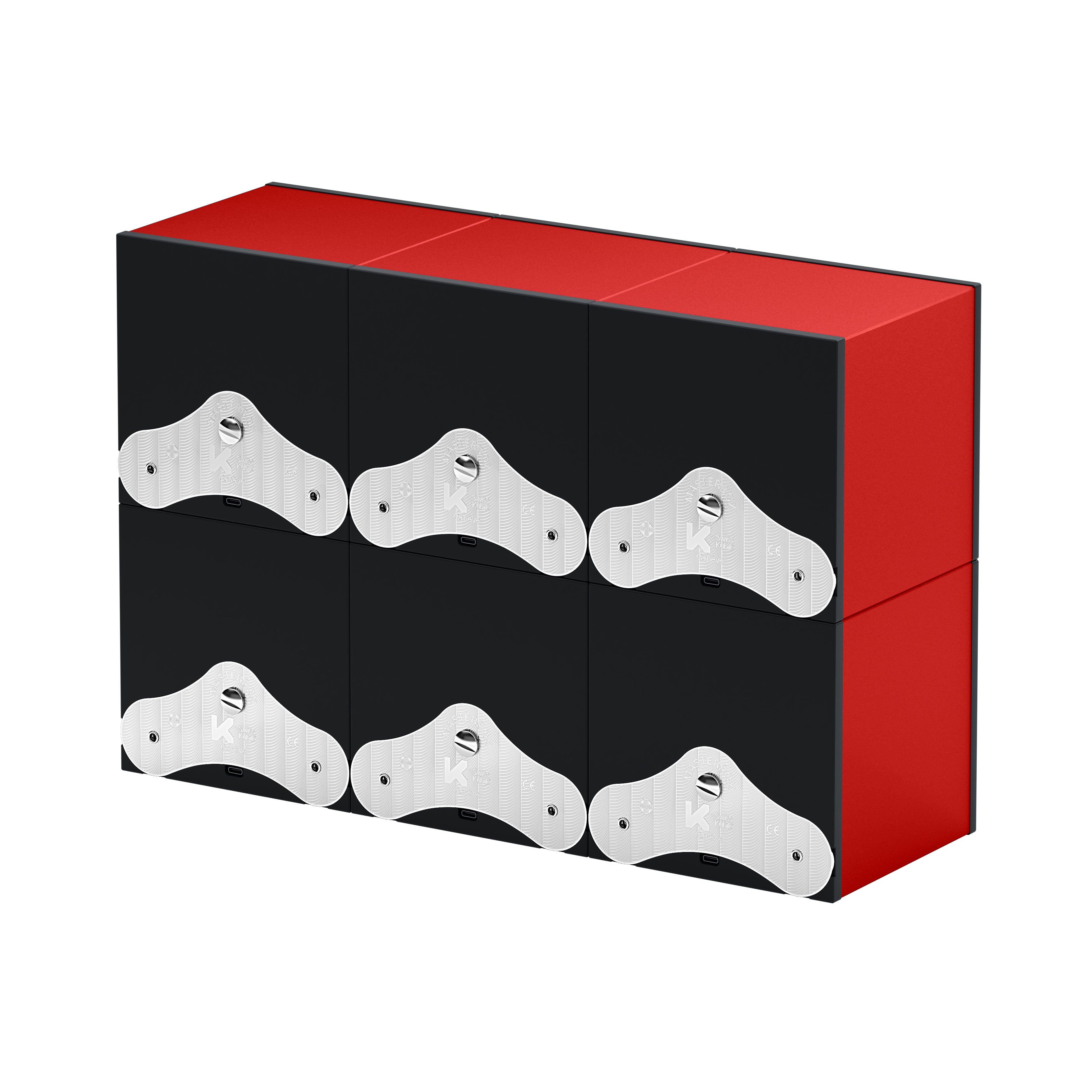 SwissKubik: Masterbox Aluminum Red automatic watch winder for 6 watches