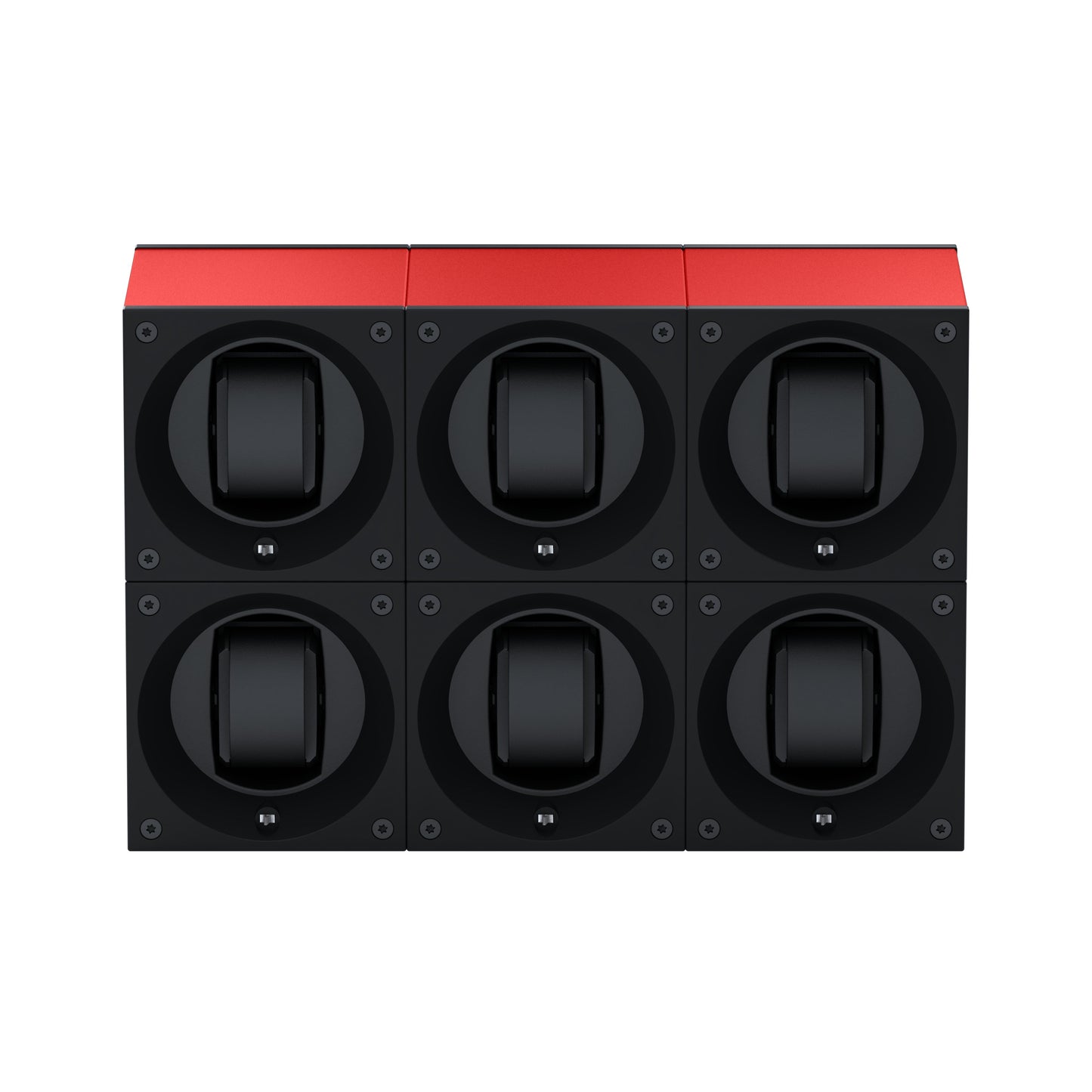 Masterbox 6 watches Red Aluminum: rotating case for automatic watches