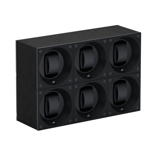 Automatic watch winder: Masterbox 6 watches Black Wenge Wood