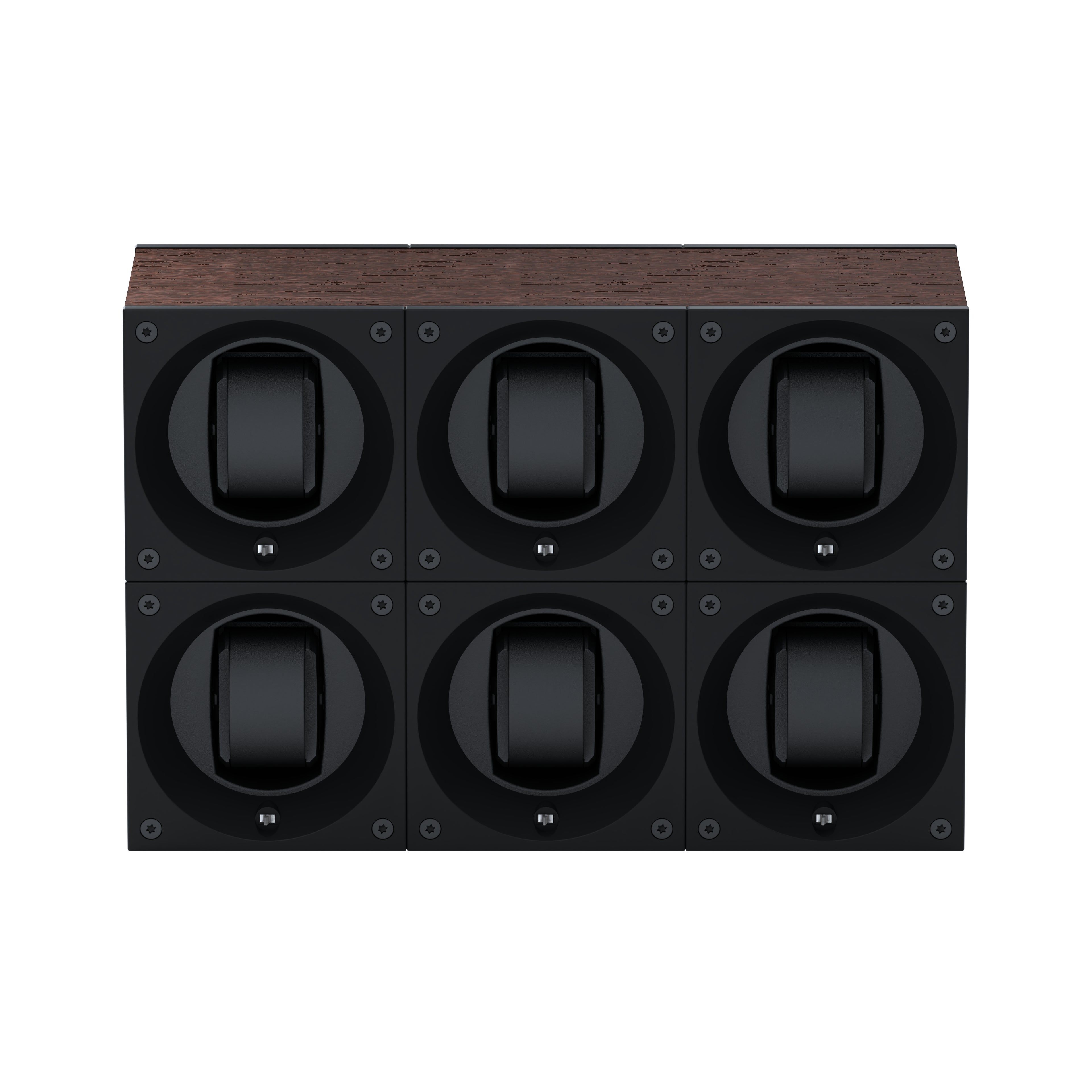 Masterbox 6 watches Natural Wenge Wood: rotating case for automatic watches