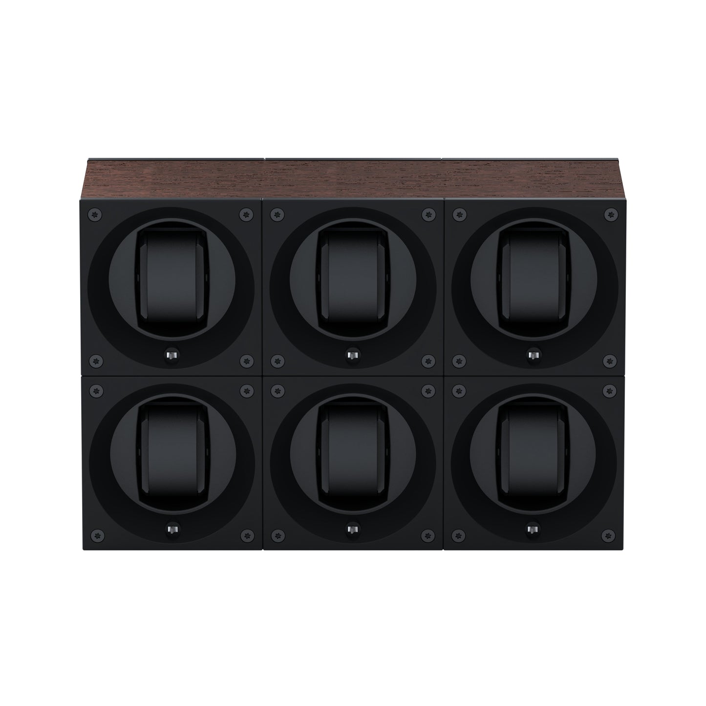 Masterbox 6 watches Natural Wenge Wood: rotating case for automatic watches
