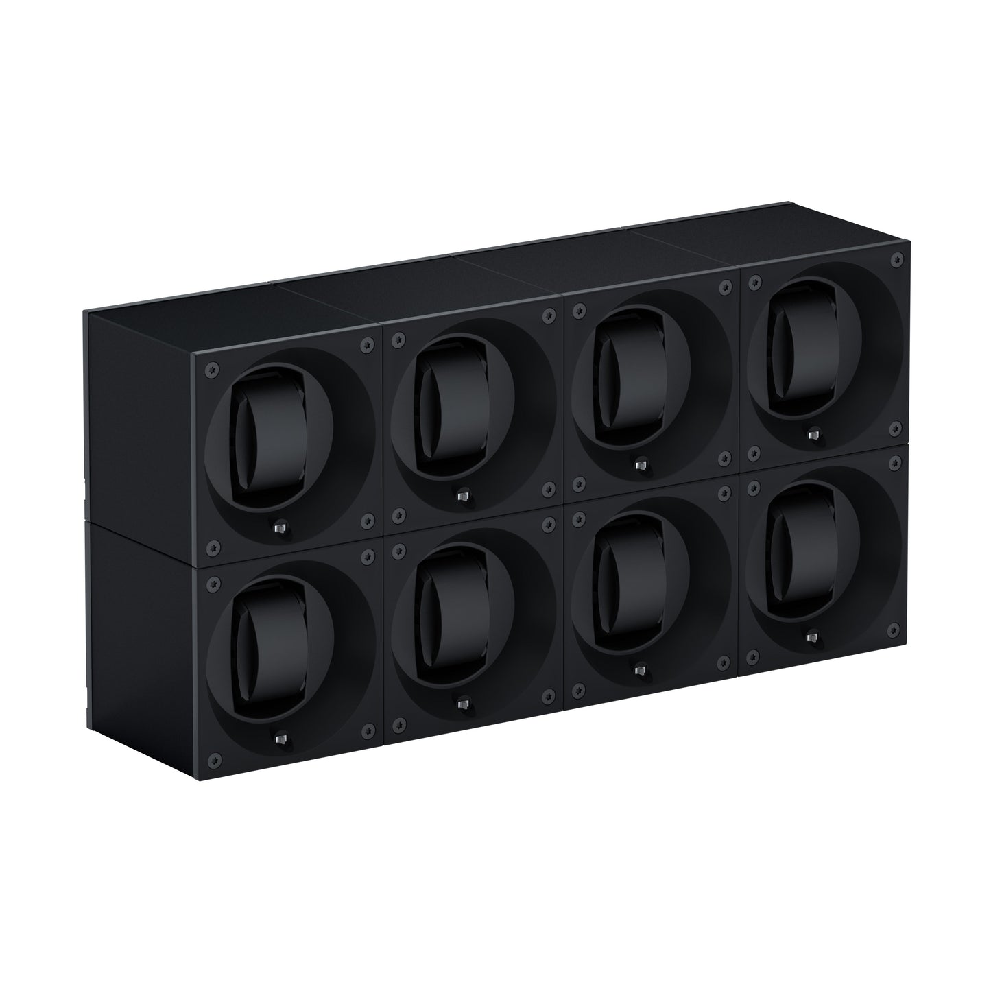 Automatic watch winder: Masterbox 8 watches Black Aluminum