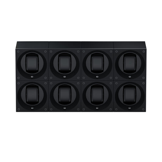 Masterbox 8 watches Black Aluminum: rotating case for automatic watches