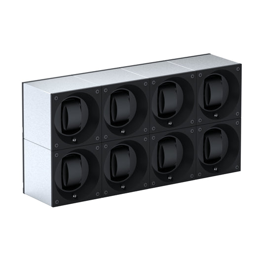 Automatic watch winder: Masterbox 8 watches Brushed Aluminum