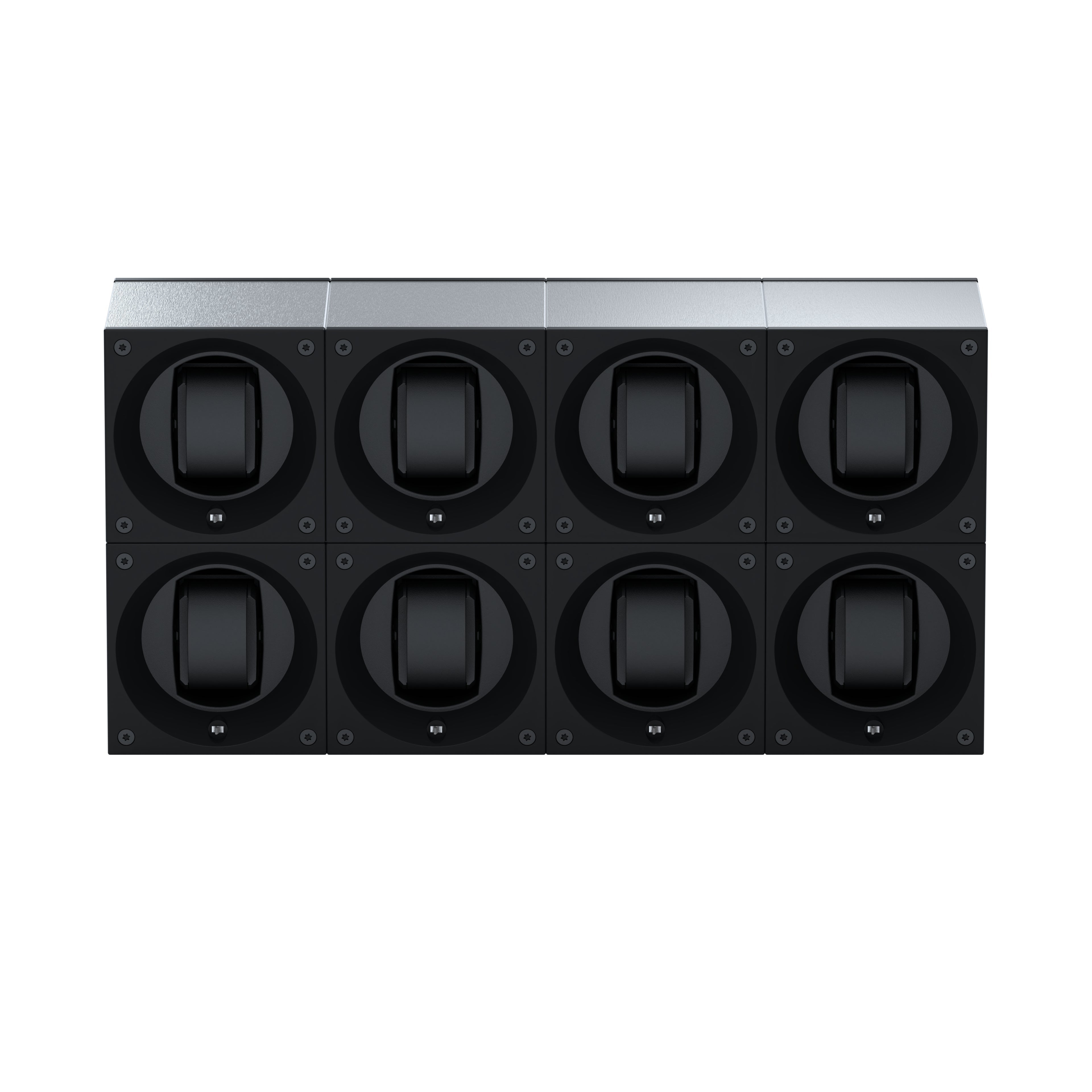 Masterbox 8 watches Brushed Aluminum: rotating case for automatic watches