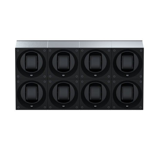 Masterbox 8 watches Brushed Aluminum: rotating case for automatic watches