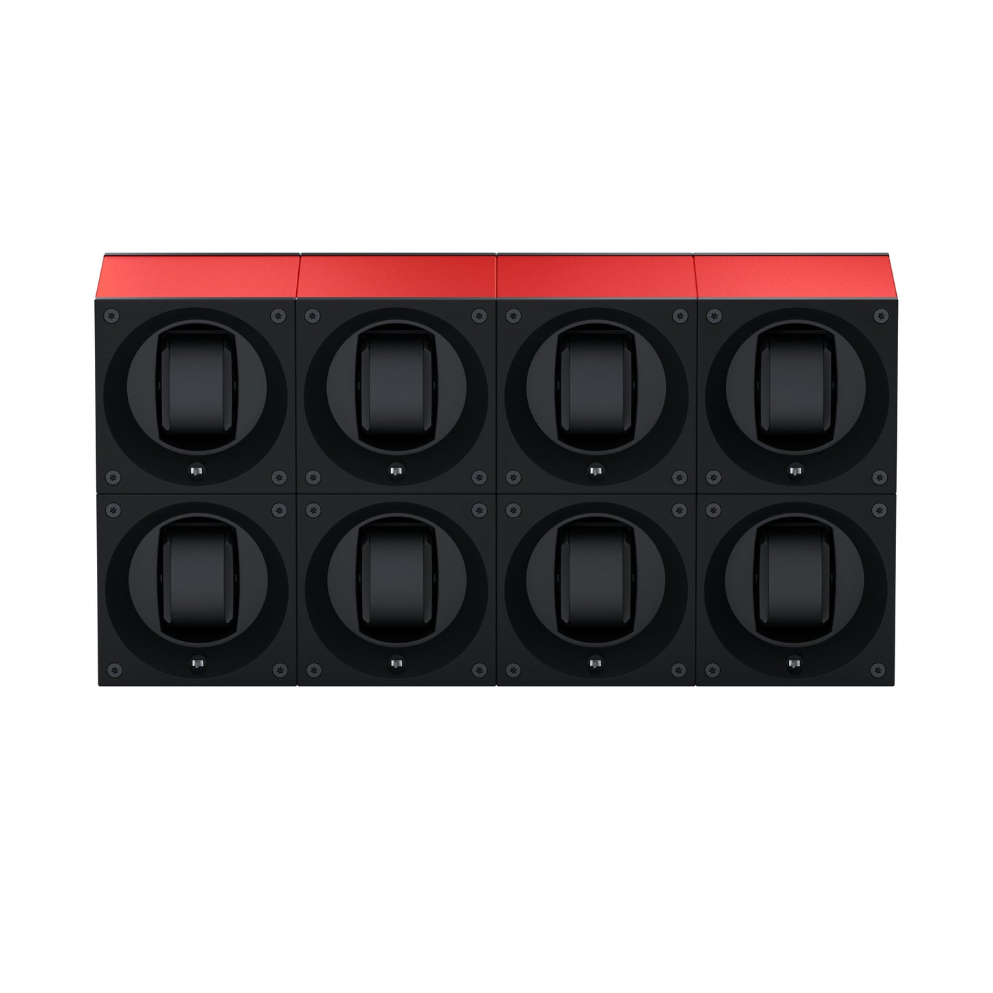 Masterbox 8 watches Red Aluminum: rotating case for automatic watches