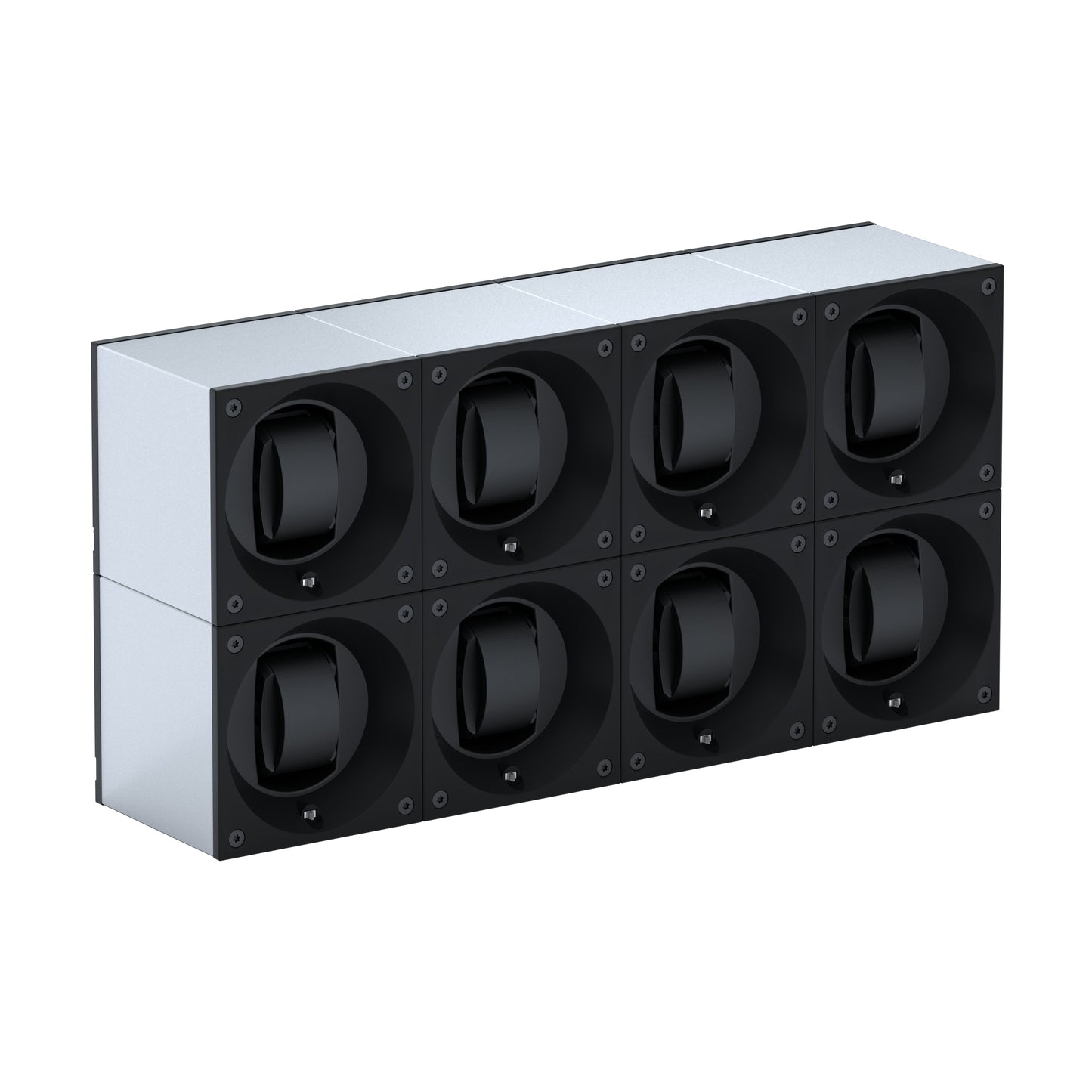 Automatic watch winder: Masterbox 8 watches Aluminum Silver