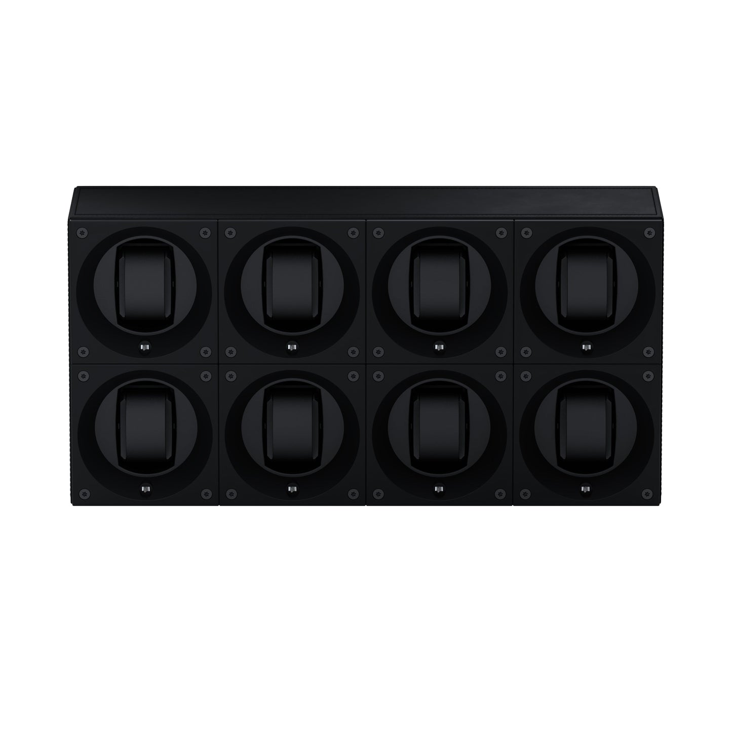 Masterbox 8 watches Black Leather: rotating case for automatic watches