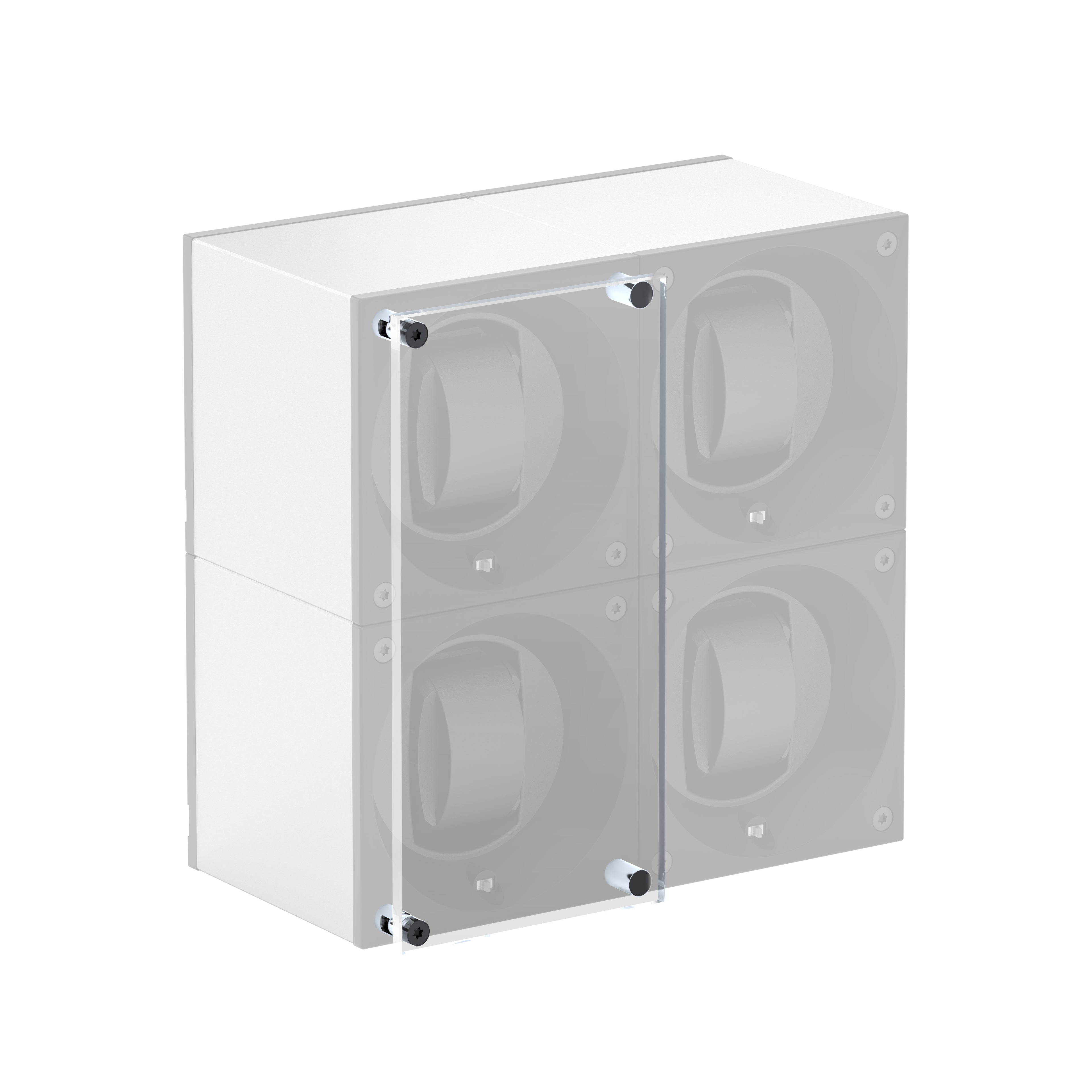 Automatic watch winder accessory: protective glass