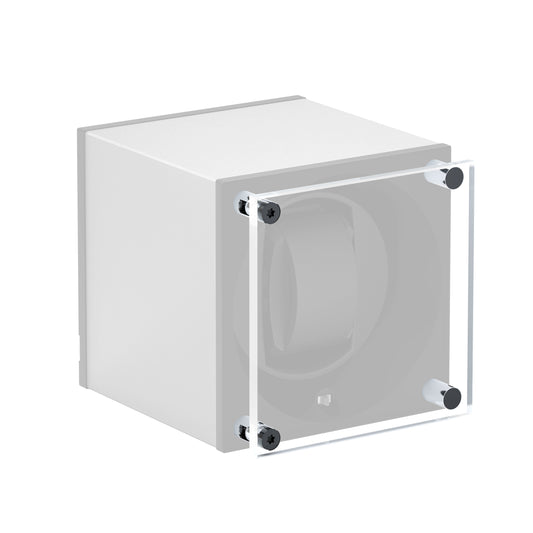 Automatic watch winder accessory: protective glass