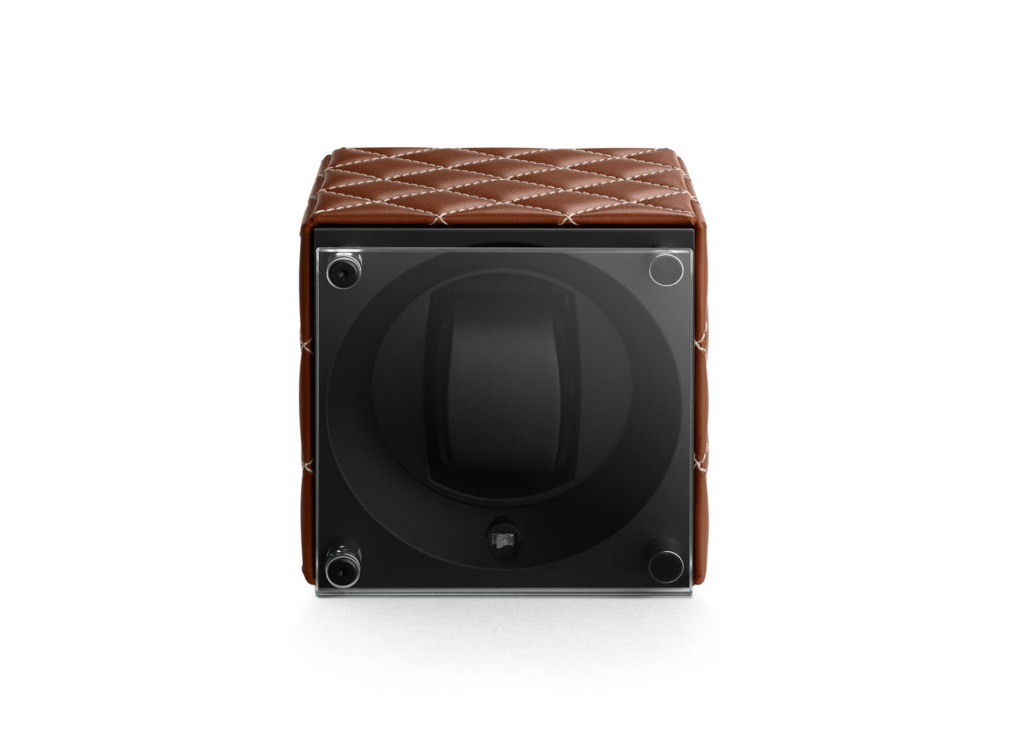Masterbox Single Tan Toledo Leather White Matelassè Stitches - SwissKubik