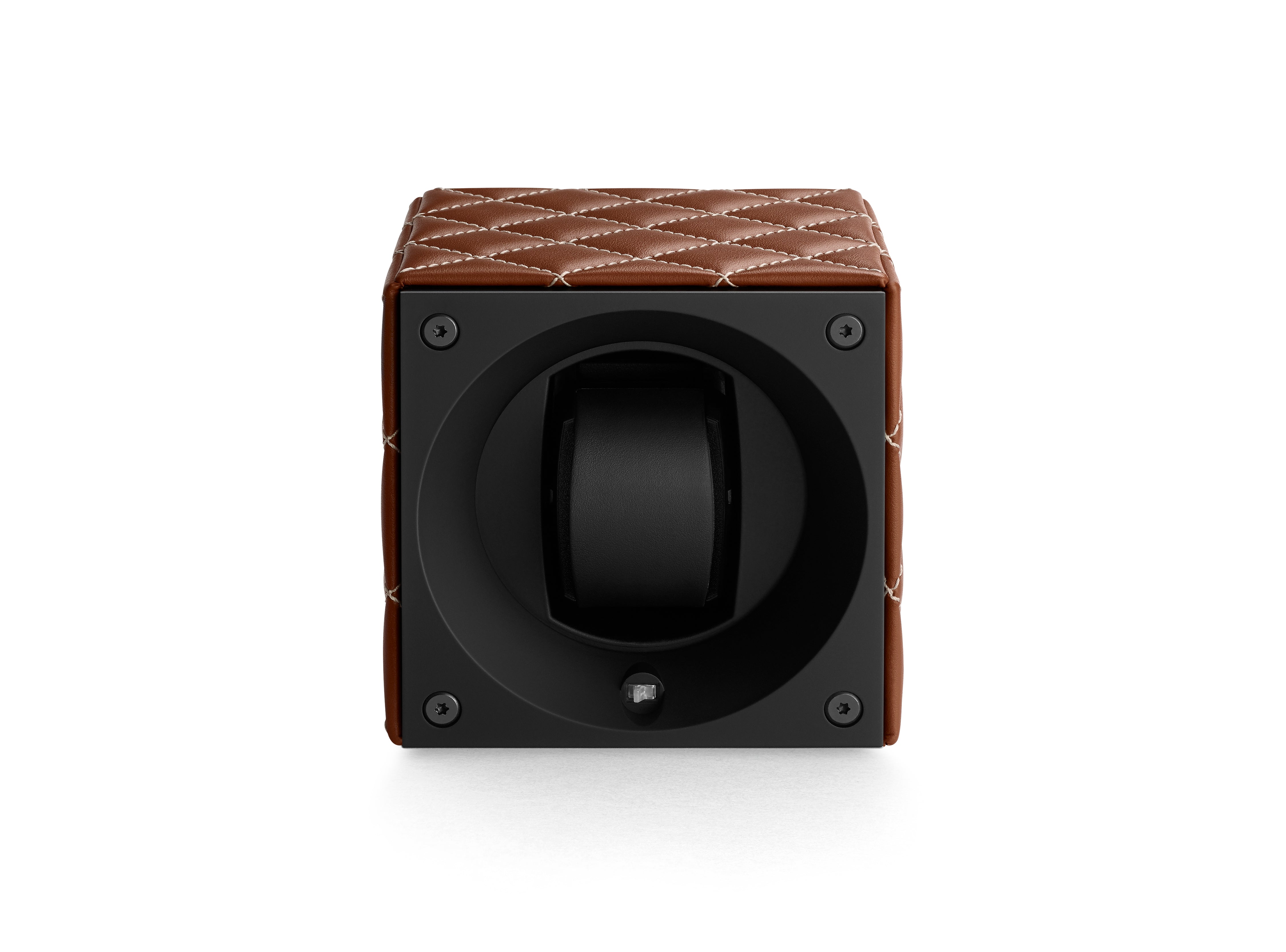 Masterbox Single Tan Toledo Leather White Matelassè Stitches - SwissKubik