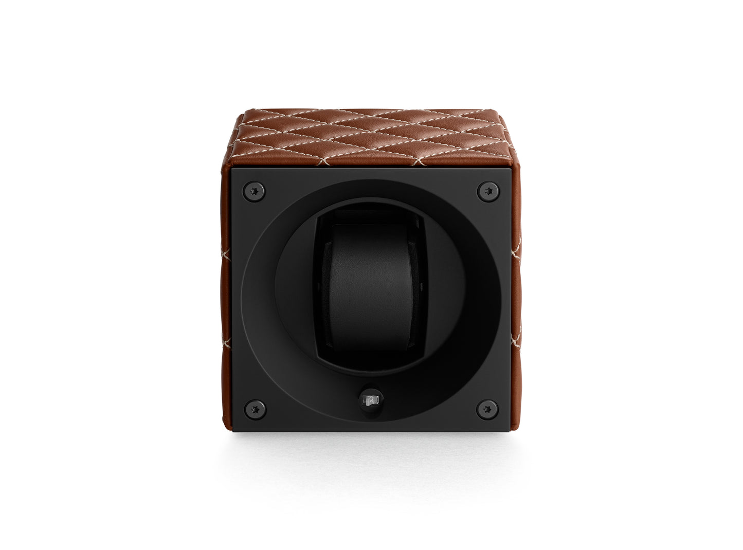 Masterbox Single Tan Toledo Leather White Matelassè Stitches - SwissKubik